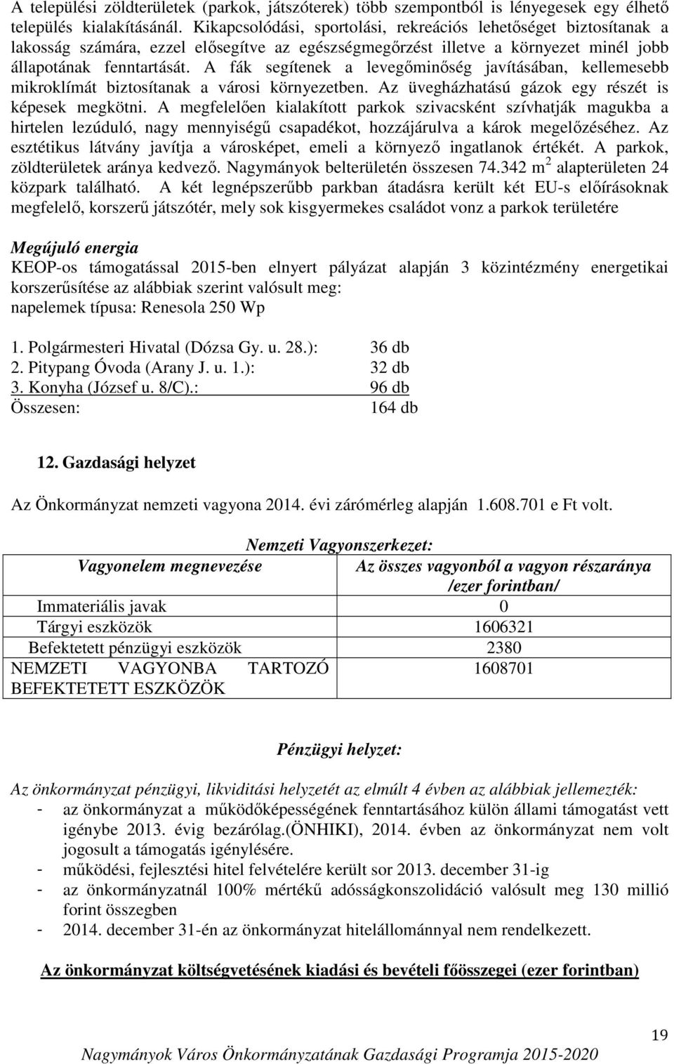 A fák segítenek a levegőminőség javításában, kellemesebb mikroklímát biztosítanak a városi környezetben. Az üvegházhatású gázok egy részét is képesek megkötni.