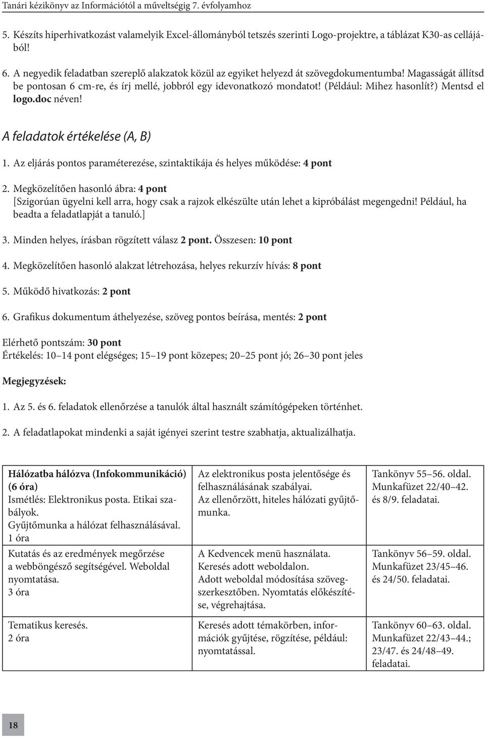 (Például: Mihez hasonlít?) Mentsd el logo.doc néven! A feladatok értékelése (A, B) 1. Az eljárás pontos paraméterezése, szintaktikája és helyes működése: 4 pont 2.