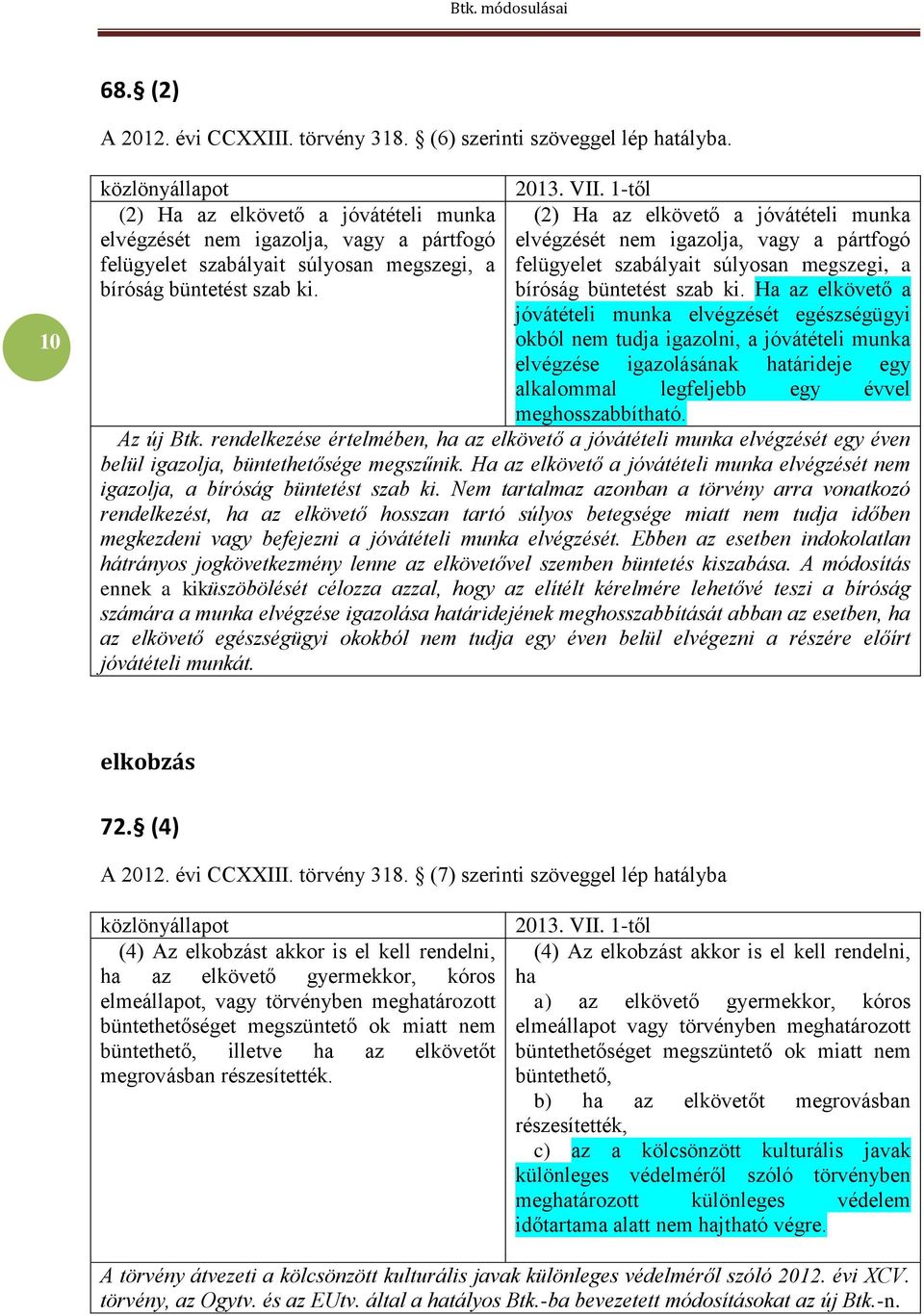 1-től (2) Ha az elkövető a jóvátételi munka elvégzését nem igazolja, vagy a pártfogó felügyelet szabályait súlyosan megszegi, a bíróság büntetést szab ki.