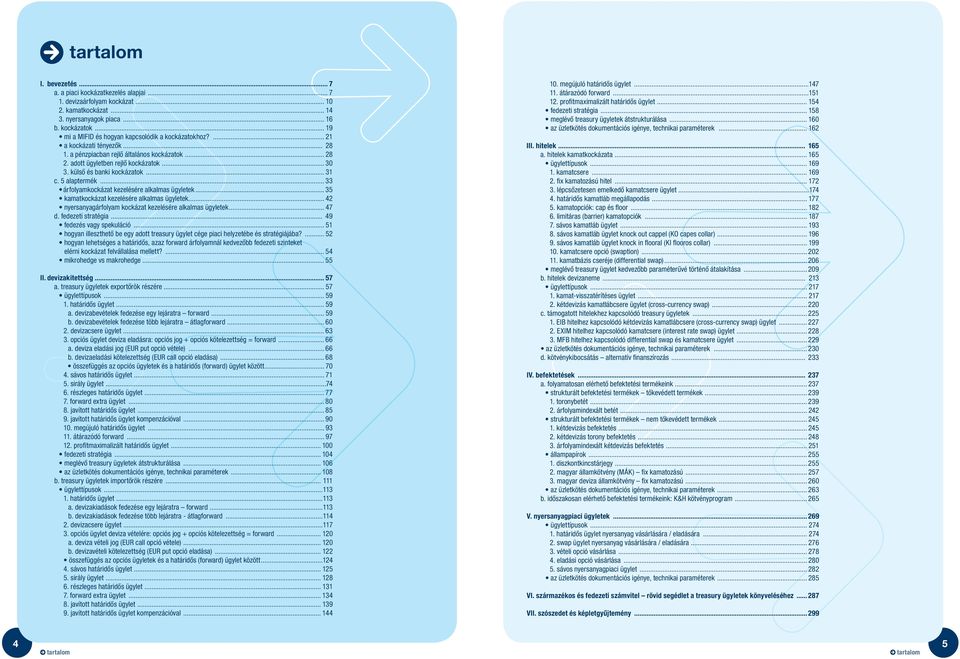 külsô és banki kockázatok... 31 c. 5 alaptermék... 33 árfolyamkockázat kezelésére alkalmas ügyletek... 35 kamatkockázat kezelésére alkalmas ügyletek.