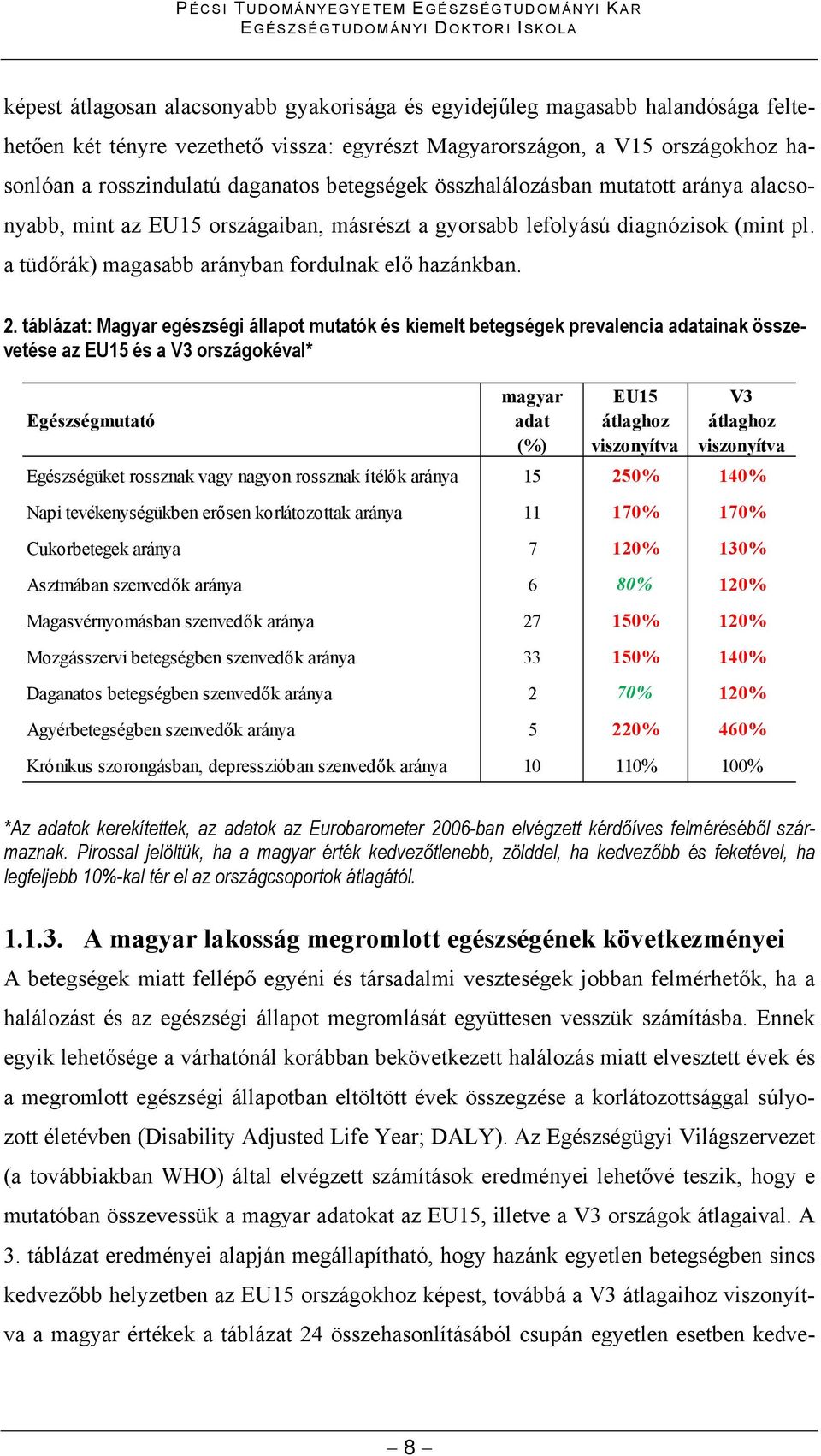 diagnózisok (mint pl. a tüdőrák) magasabb arányban fordulnak elő hazánkban. 2.