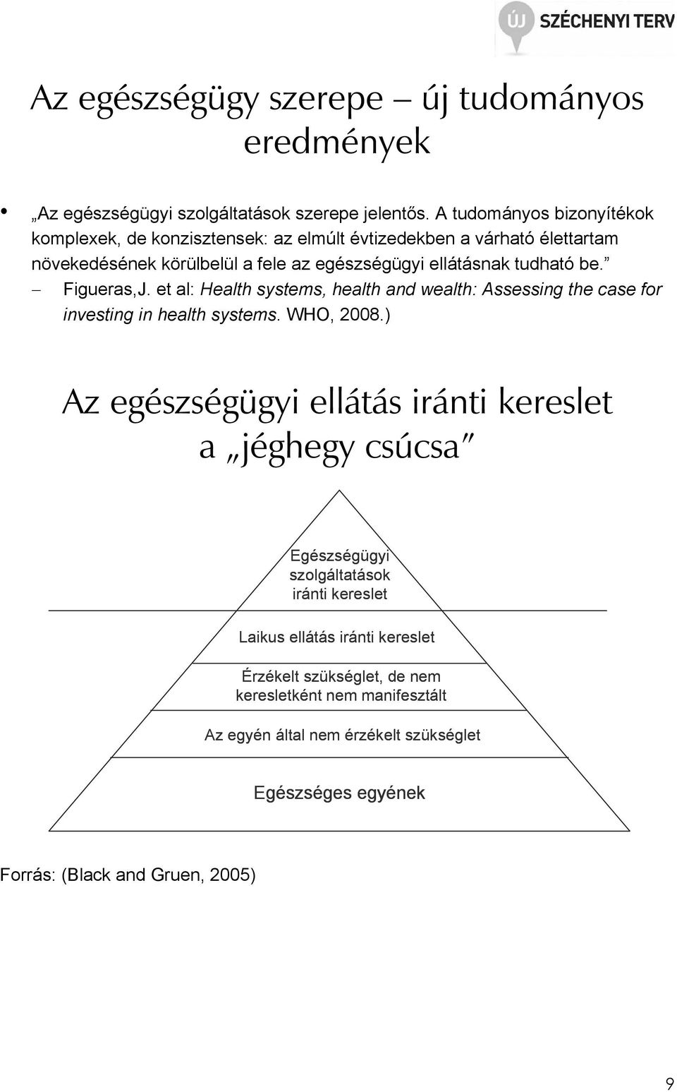 be. Figueras,J. et al: Health systems, health and wealth: Assessing the case for investing in health systems. WHO, 2008.