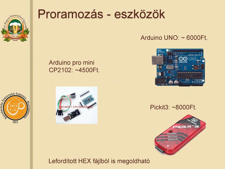 Arduino pro mini CP2102: ~4500Ft.