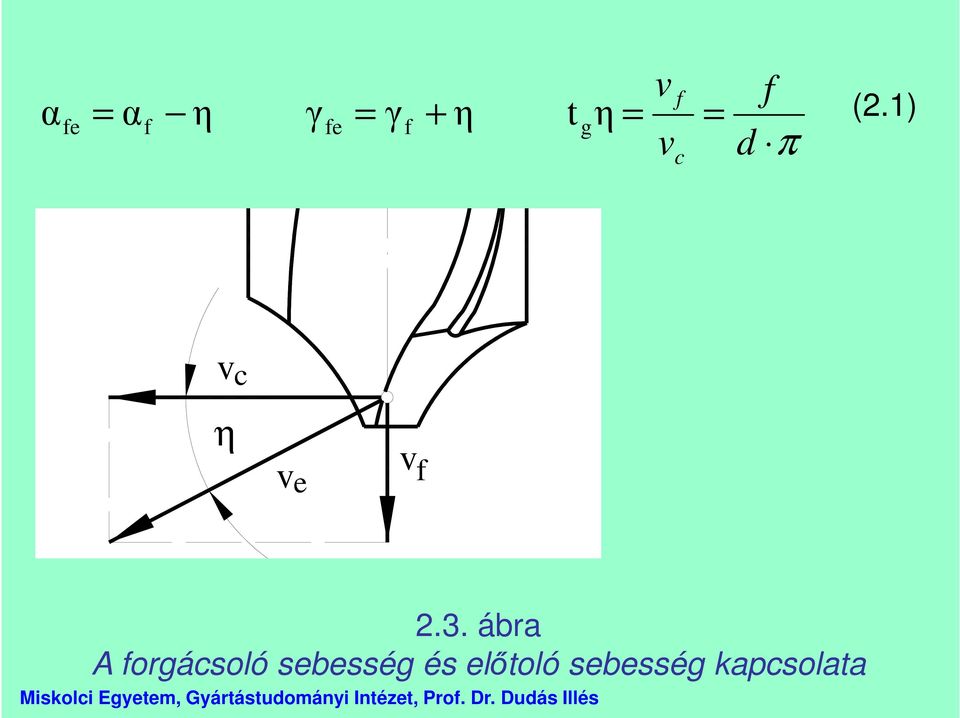 1) v e f v v η c 2.3.