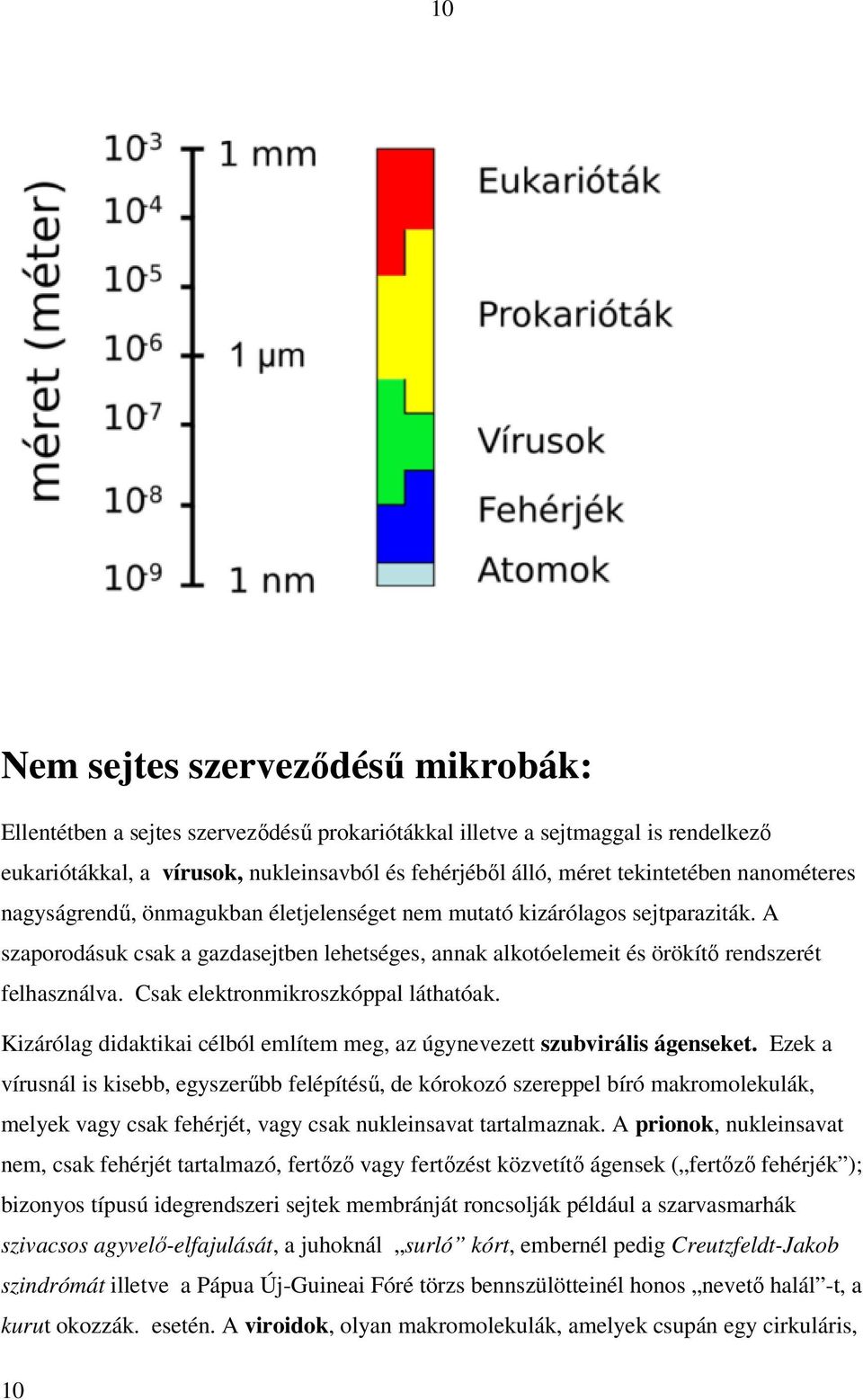 Csak elektronmikroszkóppal láthatóak. Kizárólag didaktikai célból említem meg, az úgynevezett szubvirális ágenseket.