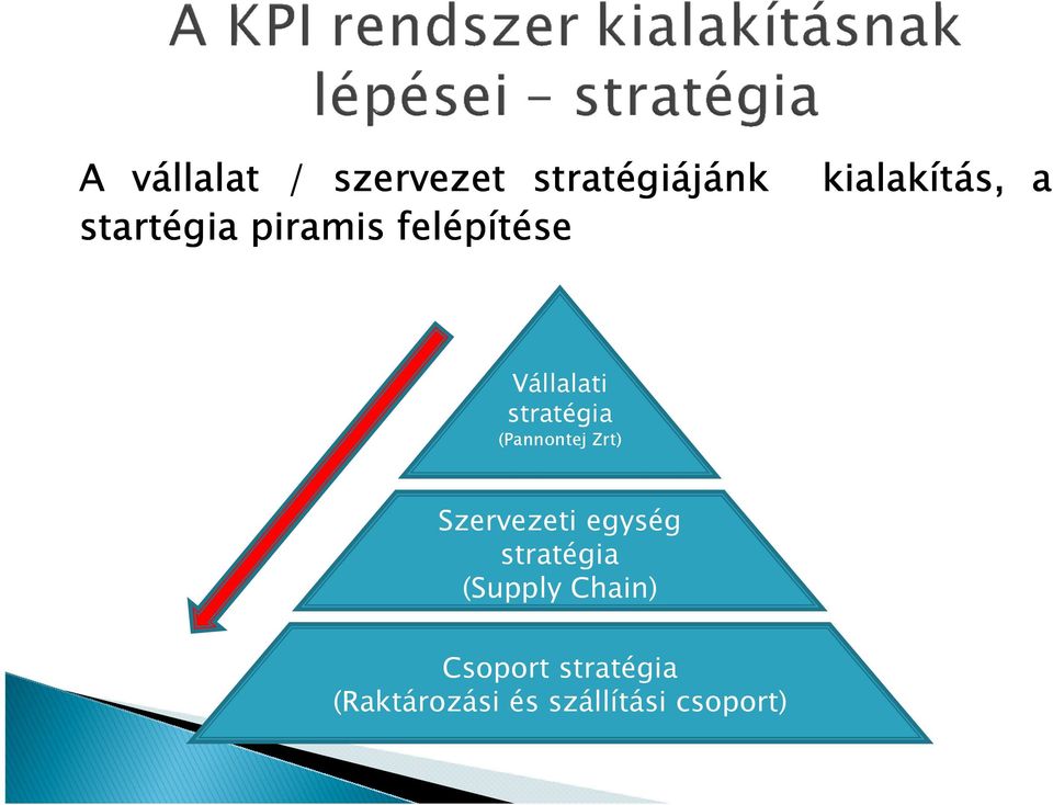 (Pannontej Zrt) Szervezeti egység stratégia (Supply