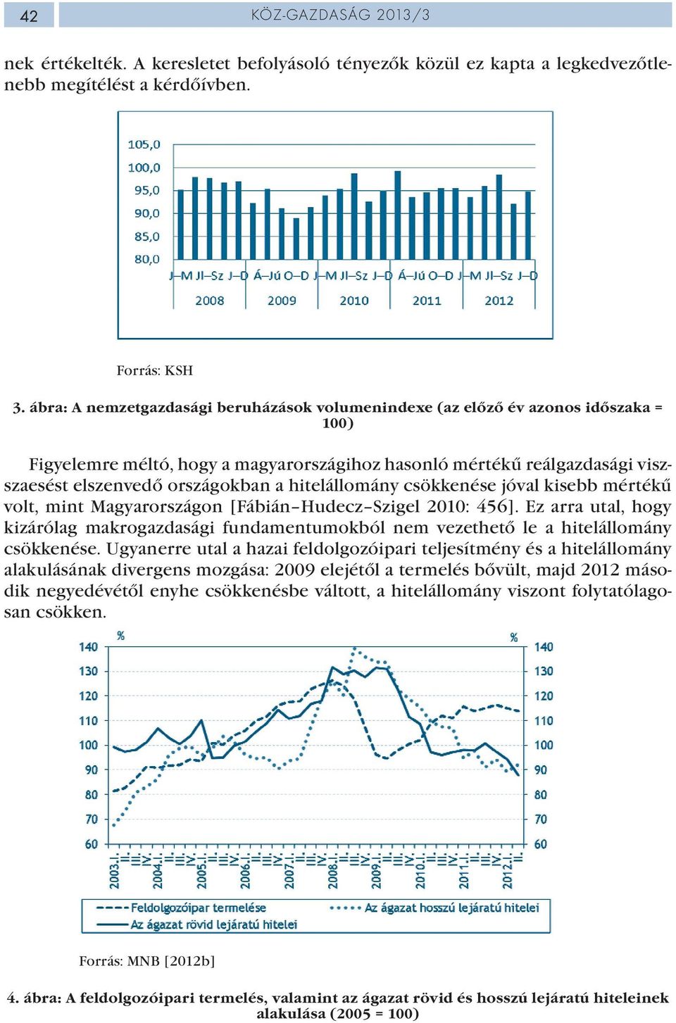hitelállomány csökkenése jóval kisebb mértékű volt, mint Magyarországon [Fábián Hudecz Szigel 2010: 456].