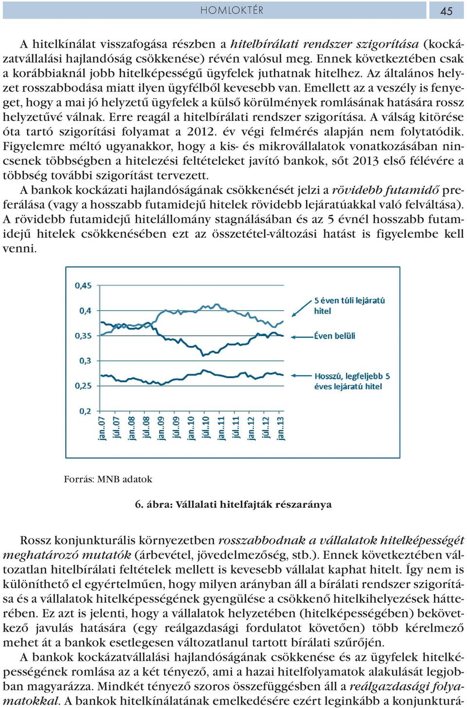 Emellett az a veszély is fenyeget, hogy a mai jó helyzetű ügyfelek a külső körülmények romlásának hatására rossz helyzetűvé válnak. Erre reagál a hitelbírálati rendszer szigorítása.