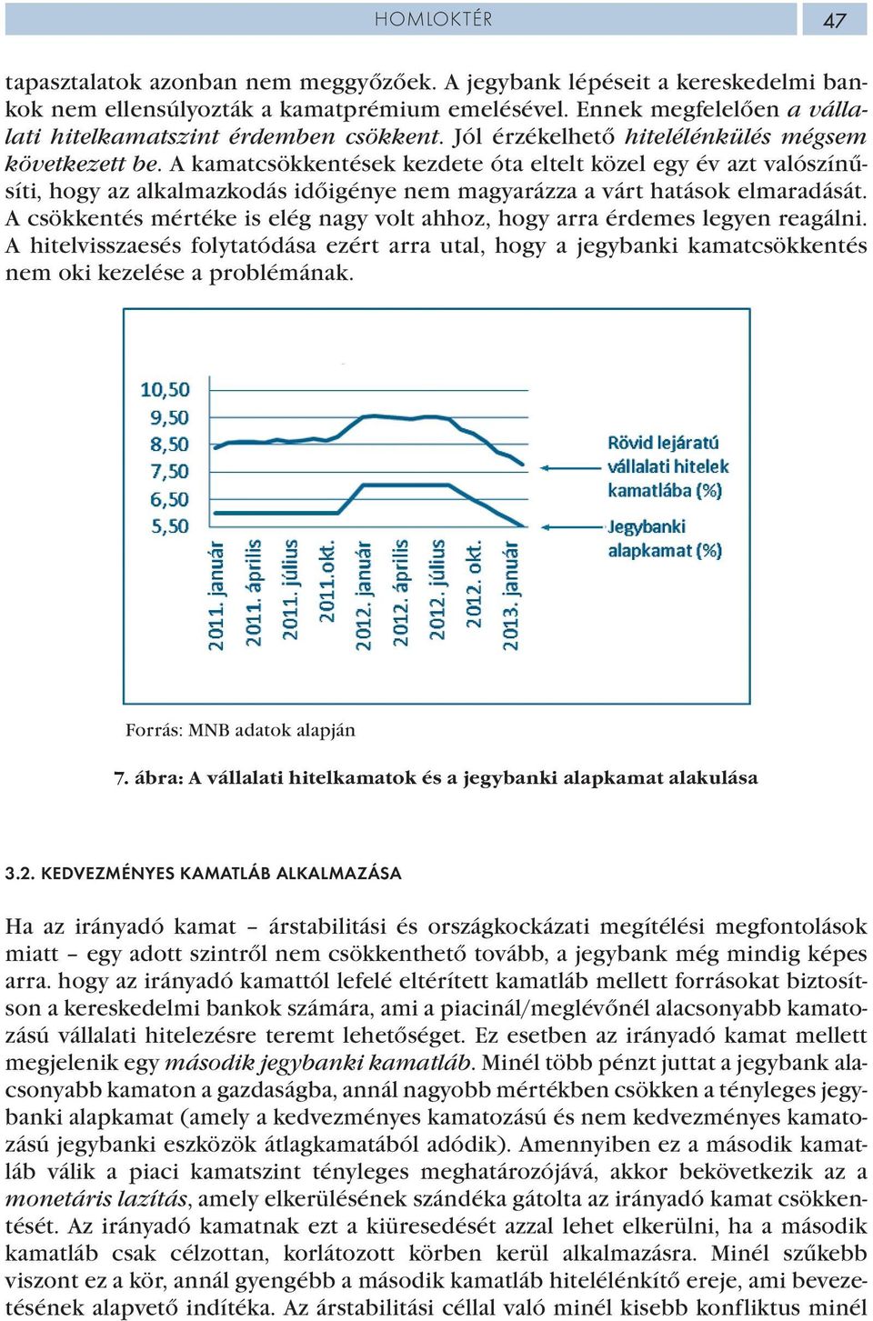 A kamatcsökkentések kezdete óta eltelt közel egy év azt valószínűsíti, hogy az alkalmazkodás időigénye nem magyarázza a várt hatások elmaradását.