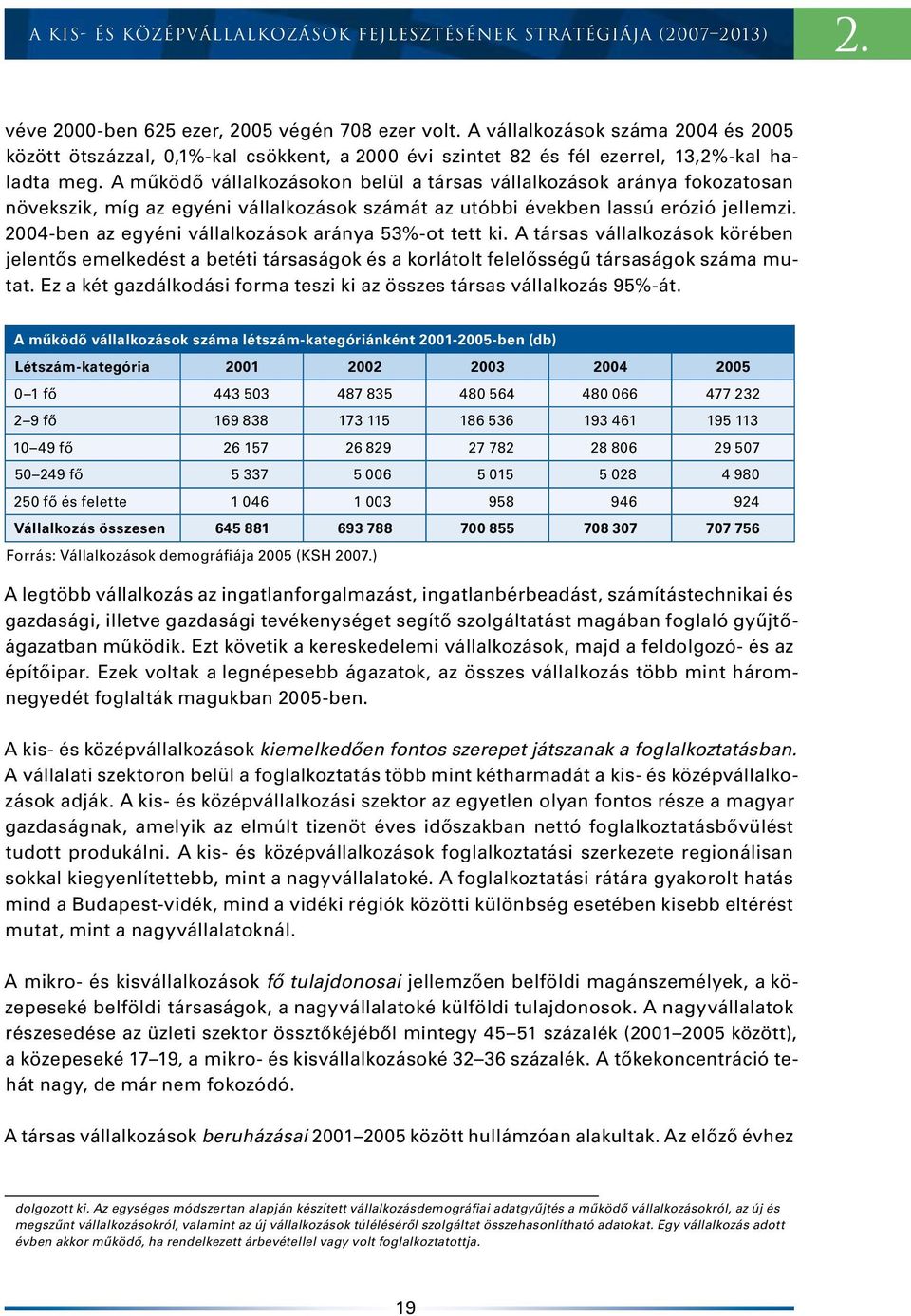 A működő vállalkozásokon belül a társas vállalkozások aránya fokozatosan növekszik, míg az egyéni vállalkozások számát az utóbbi években lassú erózió jellemzi.