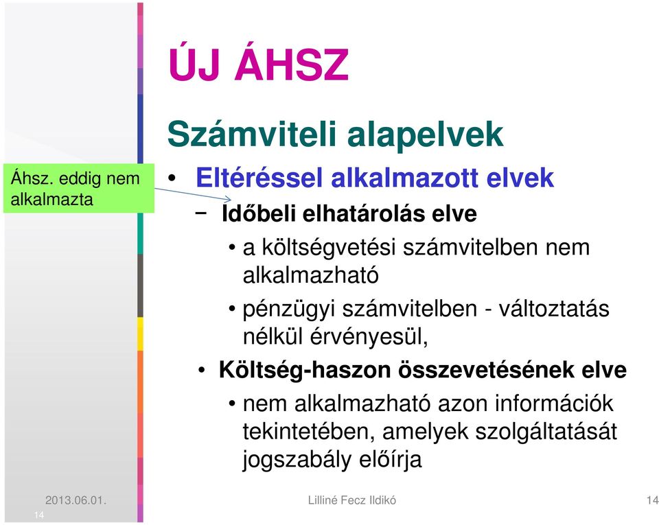 költségvetési számvitelben nem alkalmazható pénzügyi számvitelben - változtatás