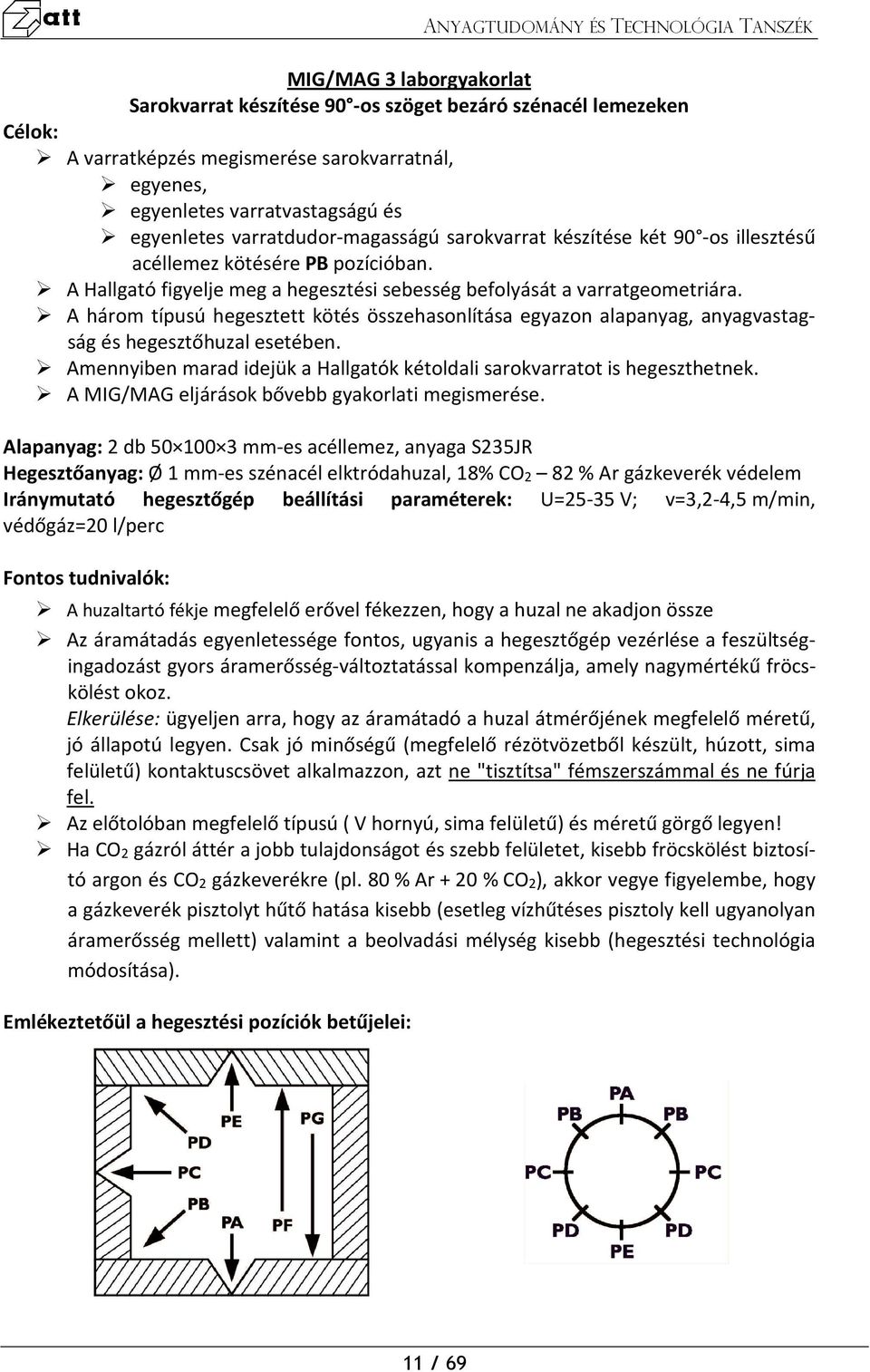 A három típusú hegesztett kötés összehasonlítása egyazon alapanyag, anyagvastagság és hegesztőhuzal esetében. Amennyiben marad idejük a Hallgatók kétoldali sarokvarratot is hegeszthetnek.