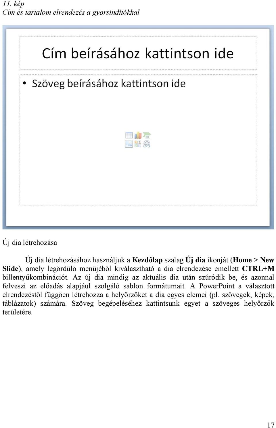 Az új dia mindig az aktuális dia után szúródik be, és azonnal felveszi az előadás alapjául szolgáló sablon formátumait.