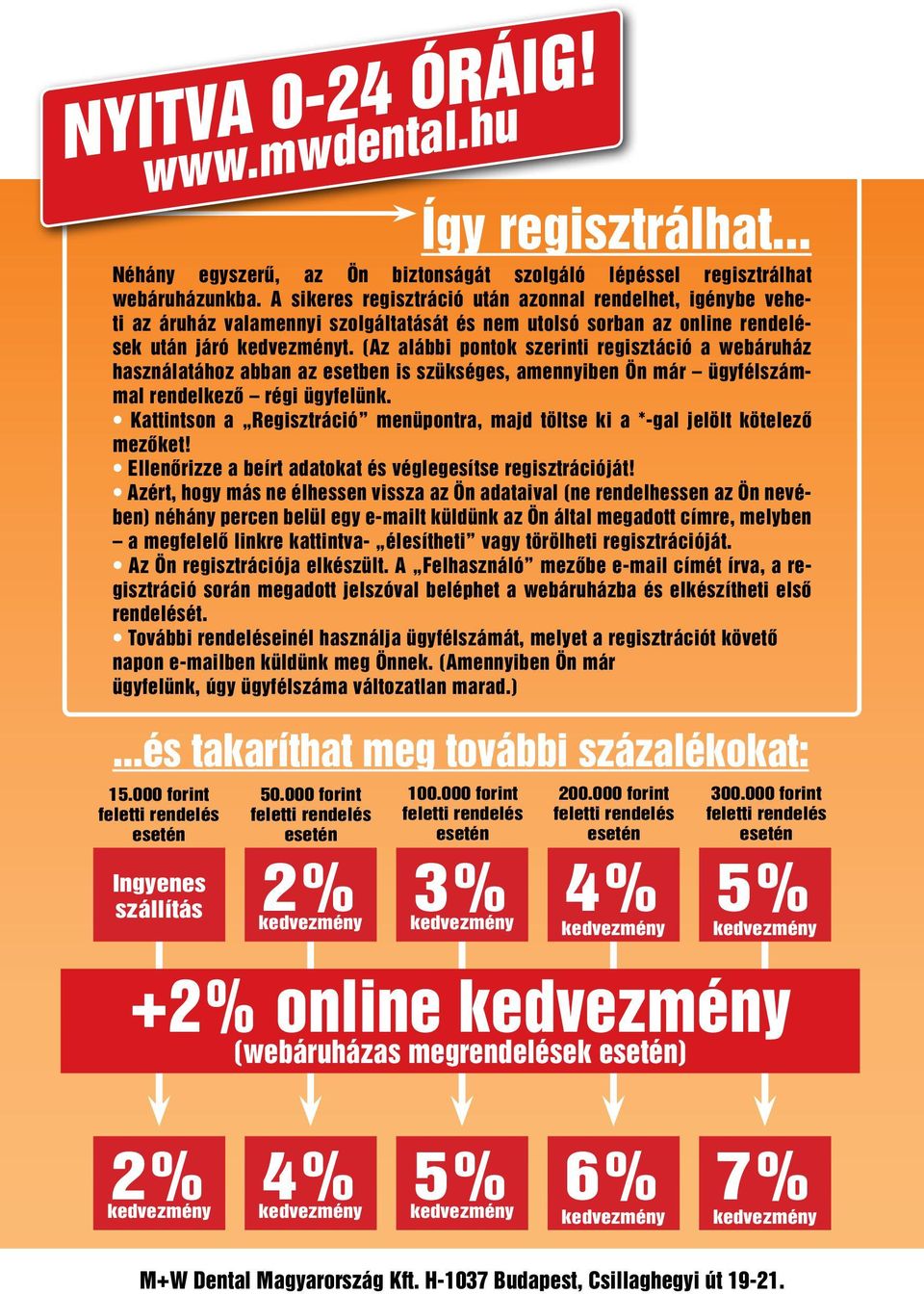 (Az alábbi pontok szerinti regisztáció a webáruház használatához abban az esetben is szükséges, amennyiben Ön már ügyfélszámmal rendelkező régi ügyfelünk.