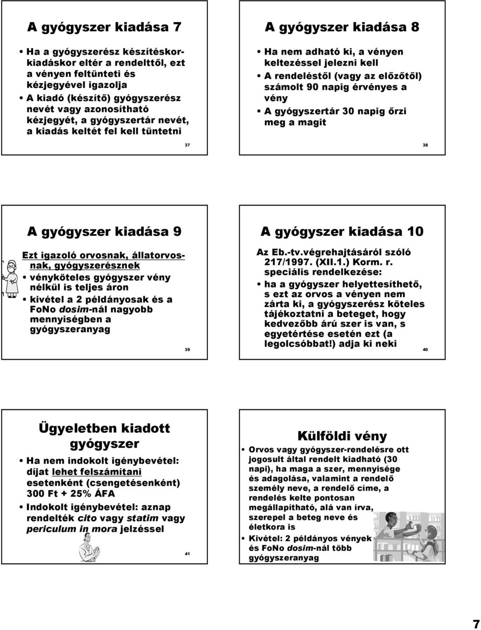 gyógyszertár 30 napig rzi meg a magit 38 A gyógyszer kiadása 9 Ezt igazoló orvosnak, állatorvosnak, gyógyszerésznek vényköteles gyógyszer vény nélkül is teljes áron kivétel a 2 példányosak és a FoNo