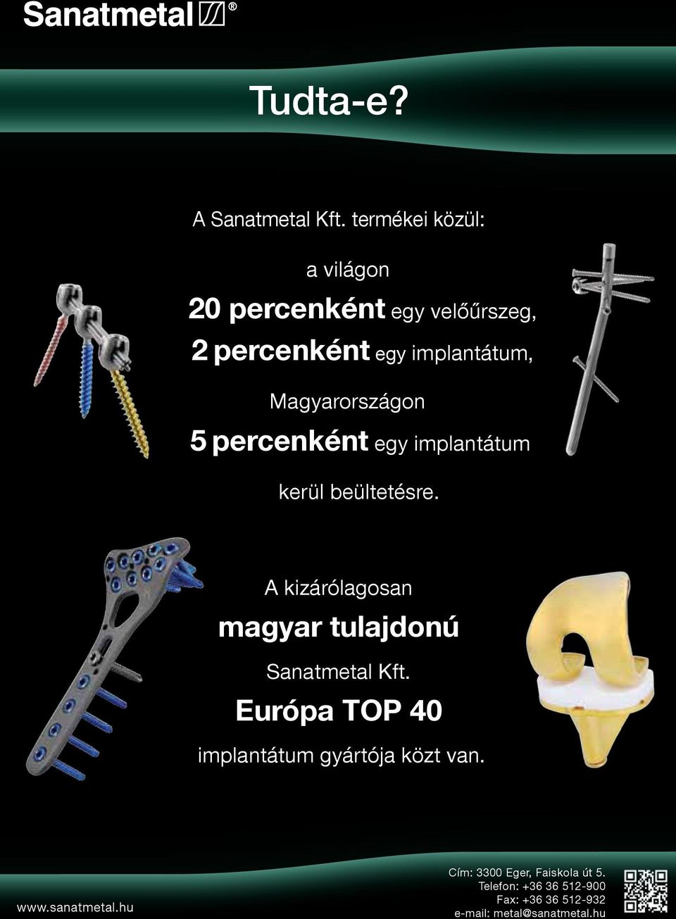 Magyarországon 5 percenként egy implantátum kerül beültetésre.