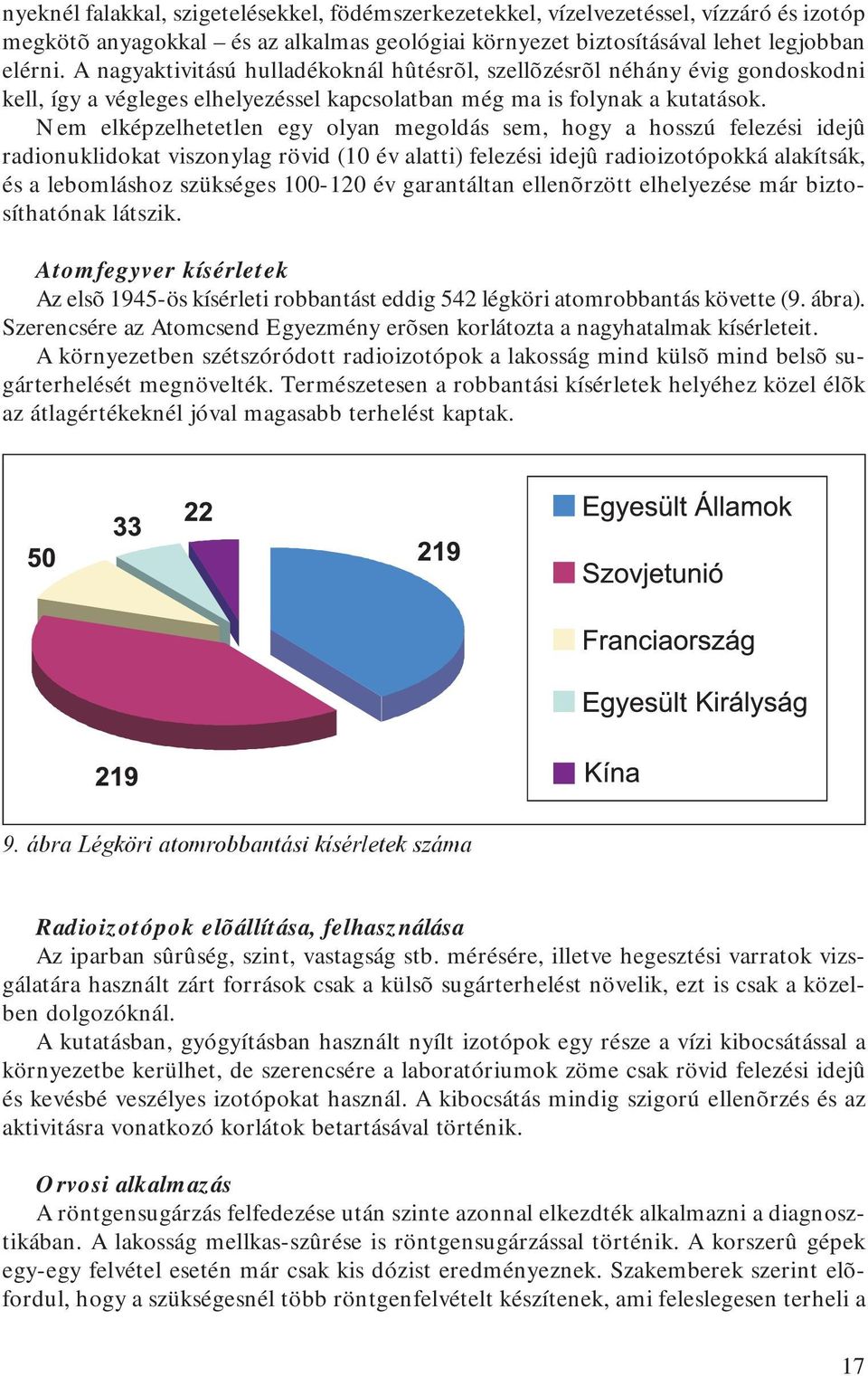 Nem elképzelhetetlen egy olyan megoldás sem, hogy a hosszú felezési idejû radionuklidokat viszonylag rövid (10 év alatti) felezési idejû radioizotópokká alakítsák, és a lebomláshoz szükséges 100-120