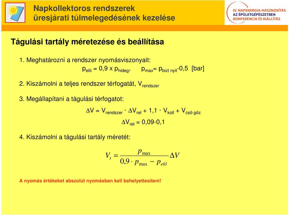 Kiszámolni a teljes rendszer térfogatát, V rendszer 3.