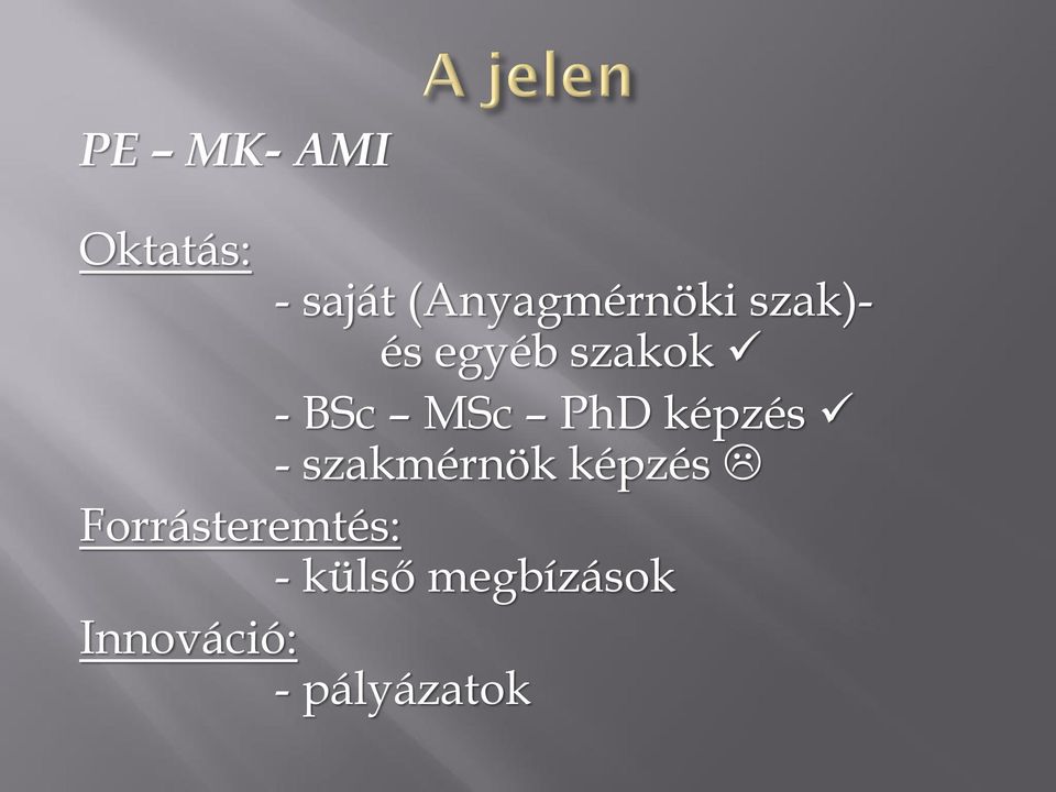 BSc MSc PhD képzés - szakmérnök képzés