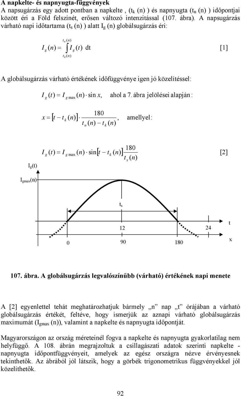 ( t) = I max ( n) sin x, g ahol a 7.