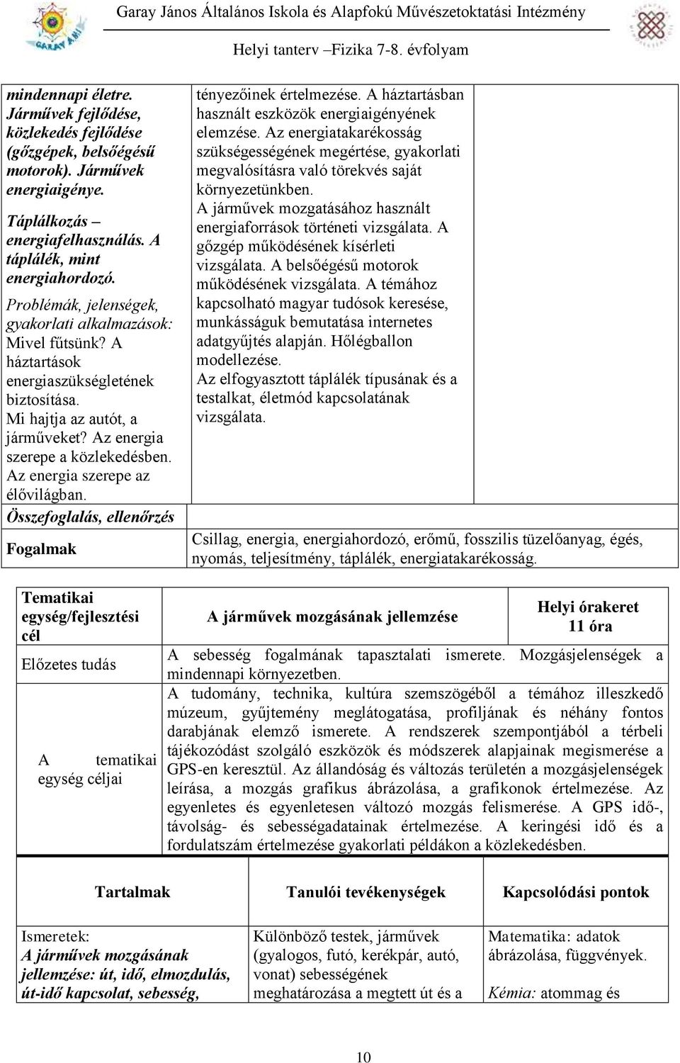 Az energia szerepe az élővilágban. Összefoglalás, ellenőrzés Fogalmak tényezőinek értelmezése. A háztartásban használt eszközök energiaigényének elemzése.