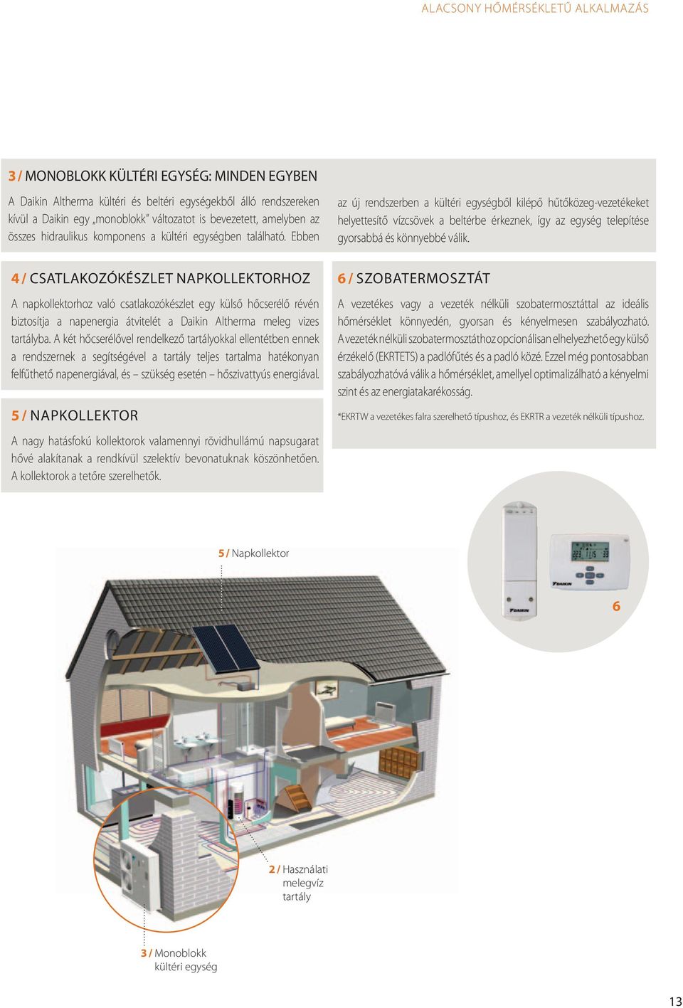 Ebben 4 / CSATLAKOZÓKÉSZLET NAPKOLLEKTORHOZ A napkollektorhoz való csatlakozókészlet egy külső hőcserélő révén biztosítja a napenergia átvitelét a Daikin Altherma meleg vizes tartályba.