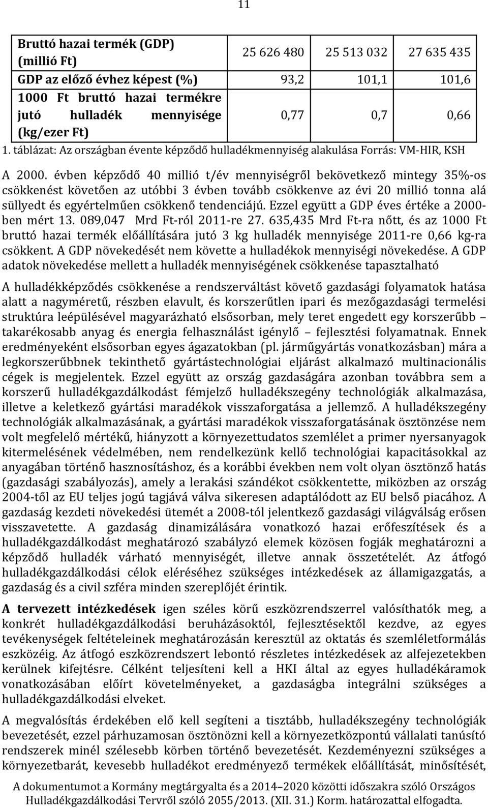 évben képződő 40 millió t/év mennyiségről bekövetkező mintegy 35%-os csökkenést követően az utóbbi 3 évben tovább csökkenve az évi 20 millió tonna alá süllyedt és egyértelműen csökkenő tendenciájú.