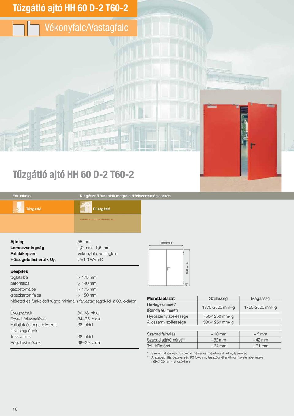 gipszkarton falba >_ 150 mm Mérettől és funkciótól függő minimális falvastagságok ld. a on Üvegezések Egyedi felszerelések Falfajták és engedélyezett falvastagságok Tokkivitelek Rögzítési módok 30-33.