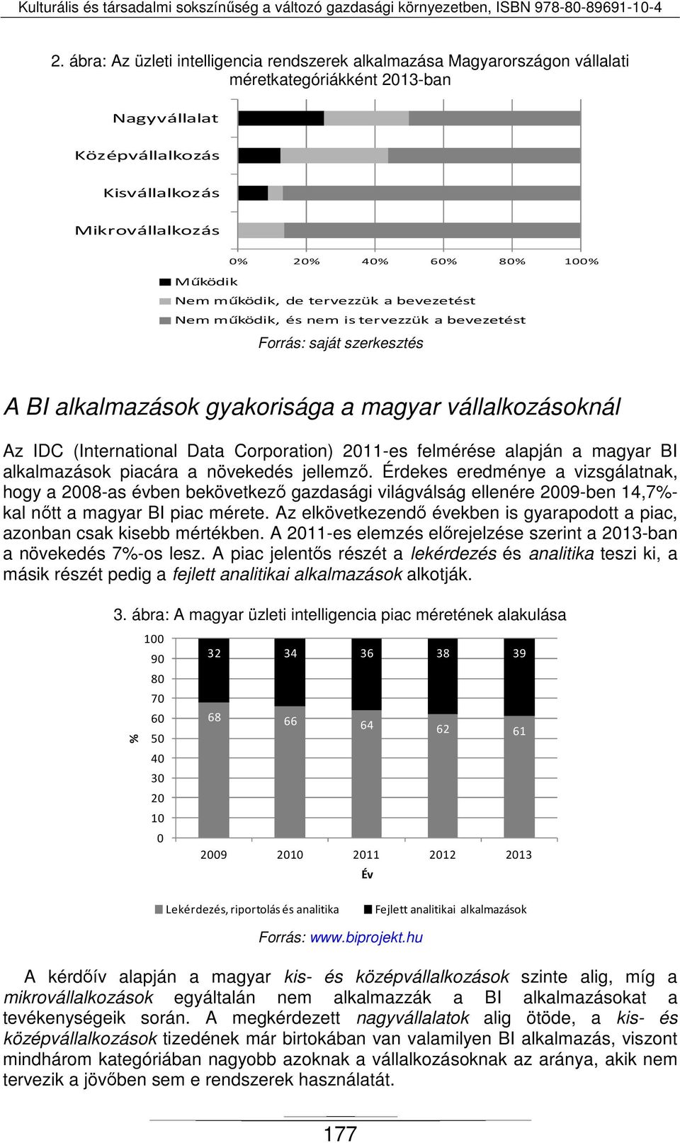 felmérése alapján a magyar BI alkalmazások piacára a növekedés jellemző.