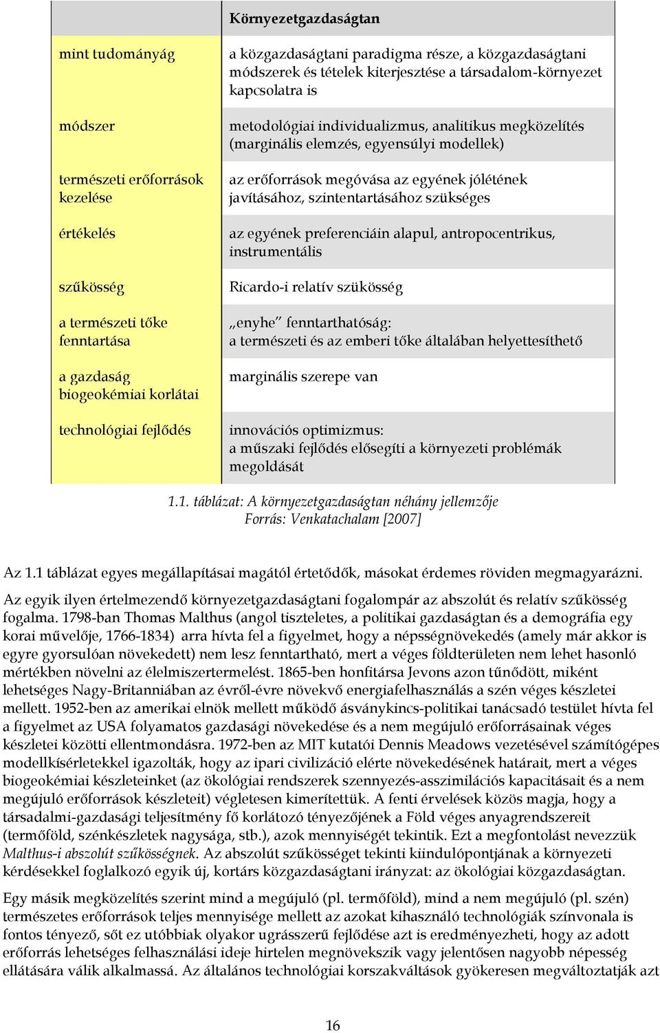 modellek) az erőforrások megóvása az egyének jólétének javításához, szintentartásához szükséges az egyének preferenciáin alapul, antropocentrikus, instrumentális Ricardo-i relatív szükösség enyhe