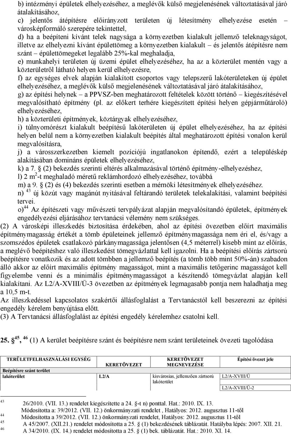 jelentős átépítésre nem szánt épülettömegeket legalább 25%-kal meghaladja, e) munkahelyi területen új üzemi épület elhelyezéséhez, ha az a közterület mentén vagy a közterületről látható helyen kerül