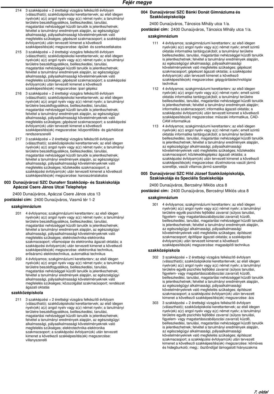 szakmacsoport; a szakképzési szakképesítés(ek) megszerzése: ipari gépész 216 3 szakképzési + 2 érettségi vizsgára felkészítő évfolyam területre beszédfogyatékos, beilleszkedési, tanulási, megfelelés