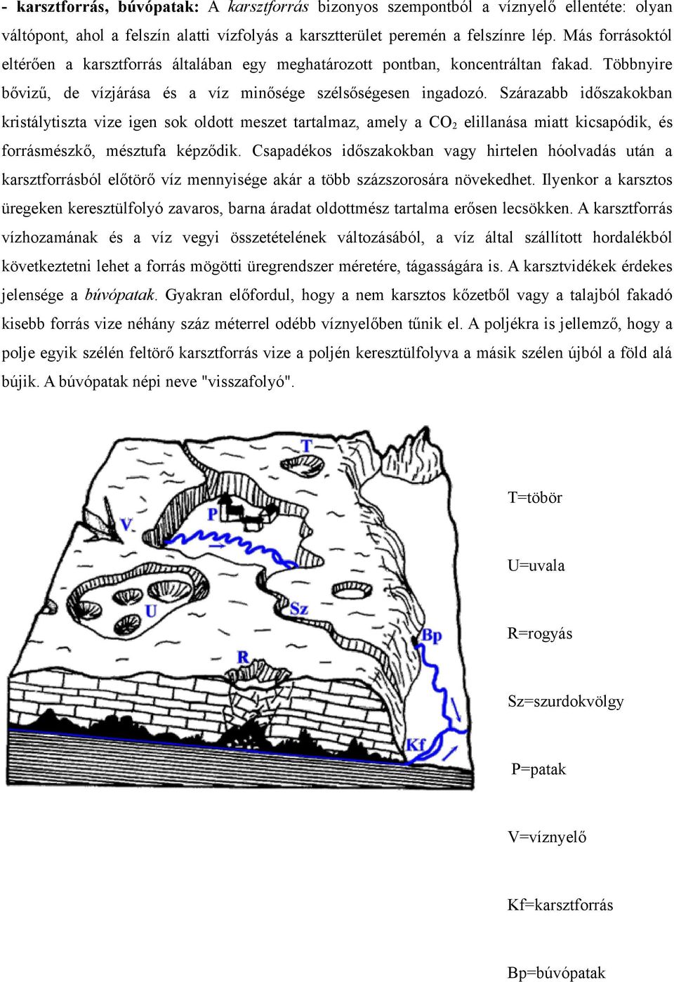 Szárazabb időszakokban kristálytiszta vize igen sok oldott meszet tartalmaz, amely a CO 2 elillanása miatt kicsapódik, és forrásmészkő, mésztufa képződik.