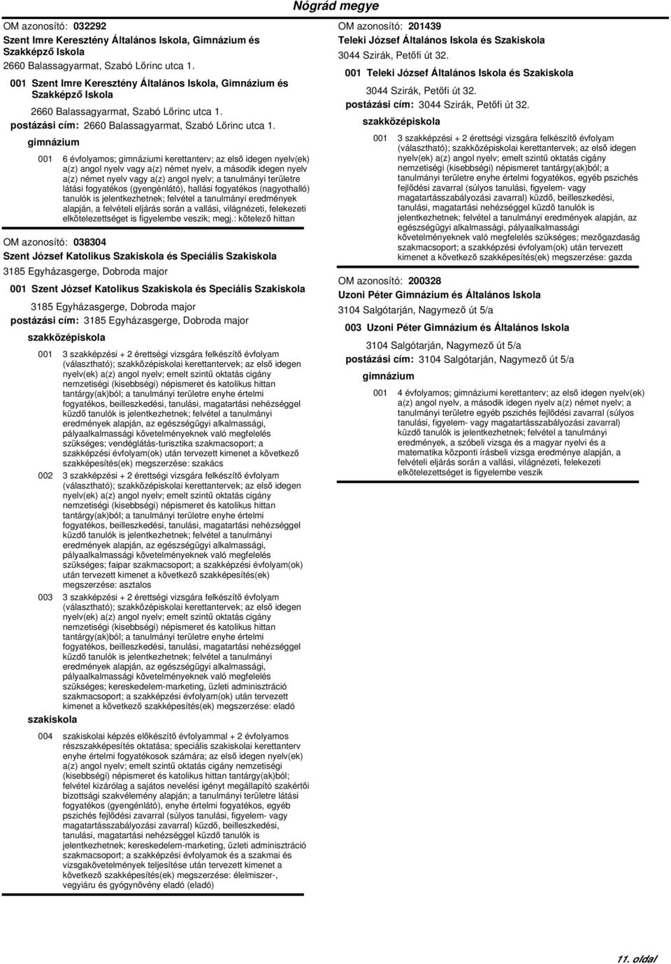 001 6 évfolyamos; i kerettanterv; az első idegen nyelv(ek) a(z) német nyelv vagy a(z) angol nyelv; a tanulmányi területre látási fogyatékos (gyengénlátó), hallási fogyatékos (nagyothalló) tanulók is