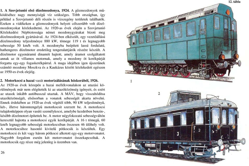 Az 1920-as évek elején a Szovjetunió Közlekedési Népbiztossága német mozdonygyárakat bízott meg dízelmozdonyok gyártásával.