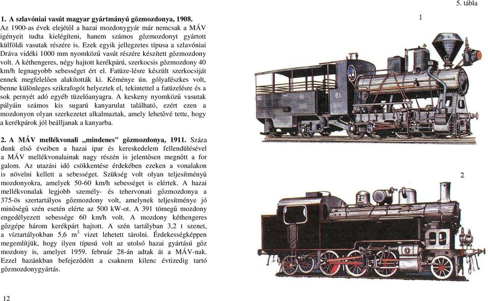 Ezek egyik jellegzetes típusa a szlavóniai Dráva vidéki 1000 mm nyomköző vasút részére készített gızmozdony volt.