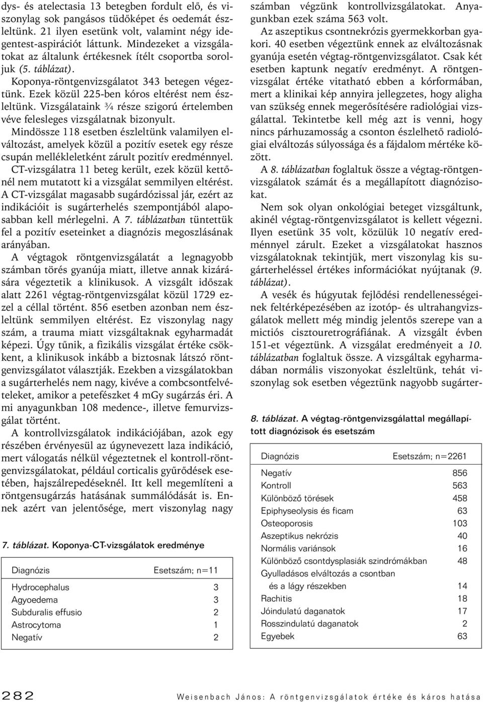 Vizsgálataink ¾ része szigorú értelemben véve felesleges vizsgálatnak bizonyult.