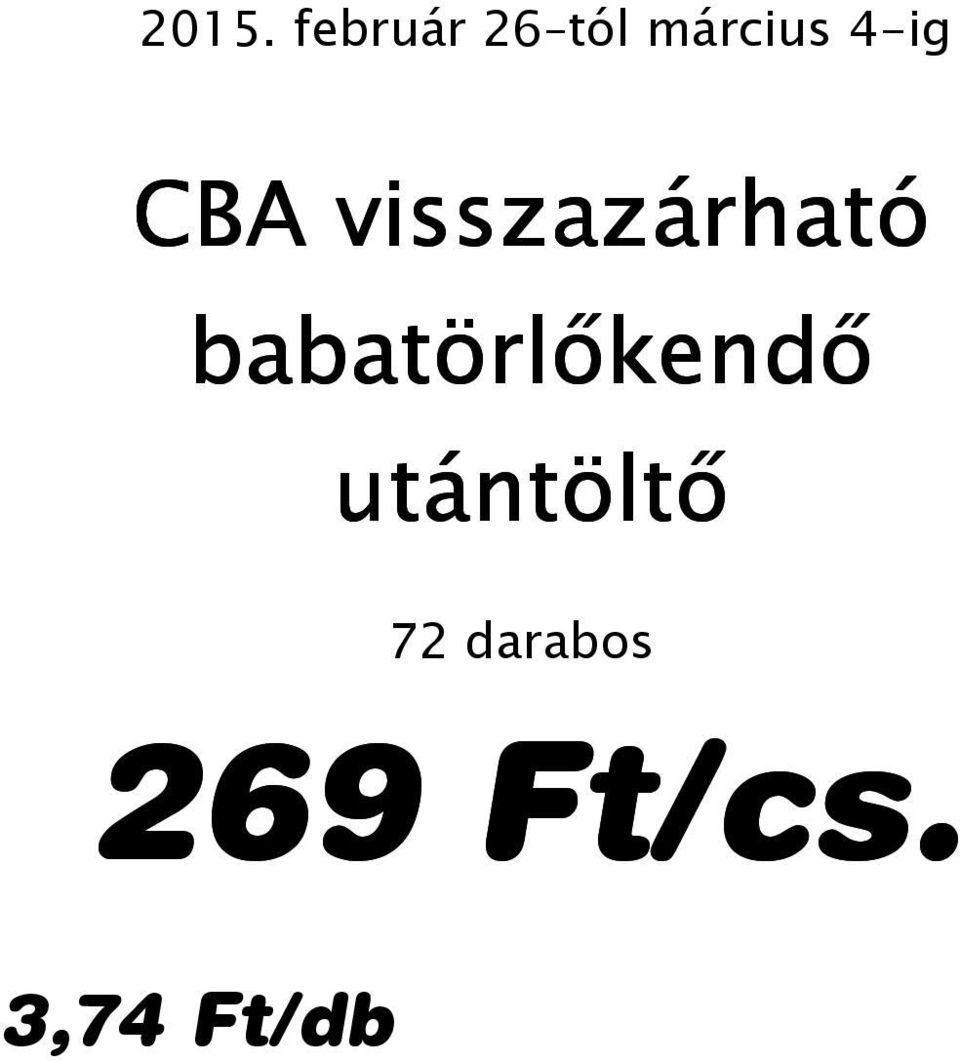 utántöltő 269