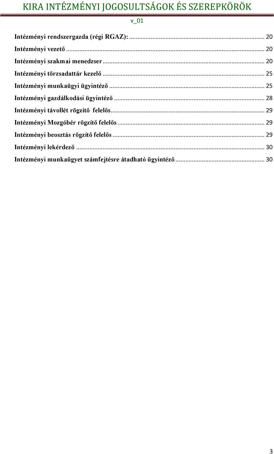 .. 25 Intézményi gazdálkodási ügyintéző... 28 Intézményi távollét rögzítő felelős.