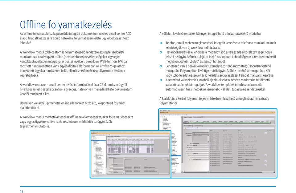 A postai levélben, e-mailben, WEB-formon, IVR-ban rögzített hangüzenetben vagy egyéb digitalizált formában az ügyfélszolgálathoz érkeztetett ügyek a rendszeren belül, ellenőrizhetően és