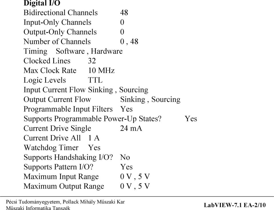 Programmable Input Filters Yes Supports Programmable Power-Up States?