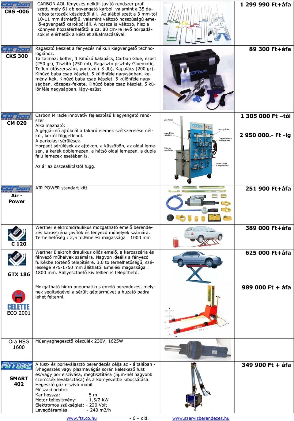 80 cm-re levő horpadások is elérhetők a készlet alkalmazásával. 1 299 990 Ft+áfa CKS 300 Ragasztó készlet a fényezés nélküli kiegyengető technológiához.