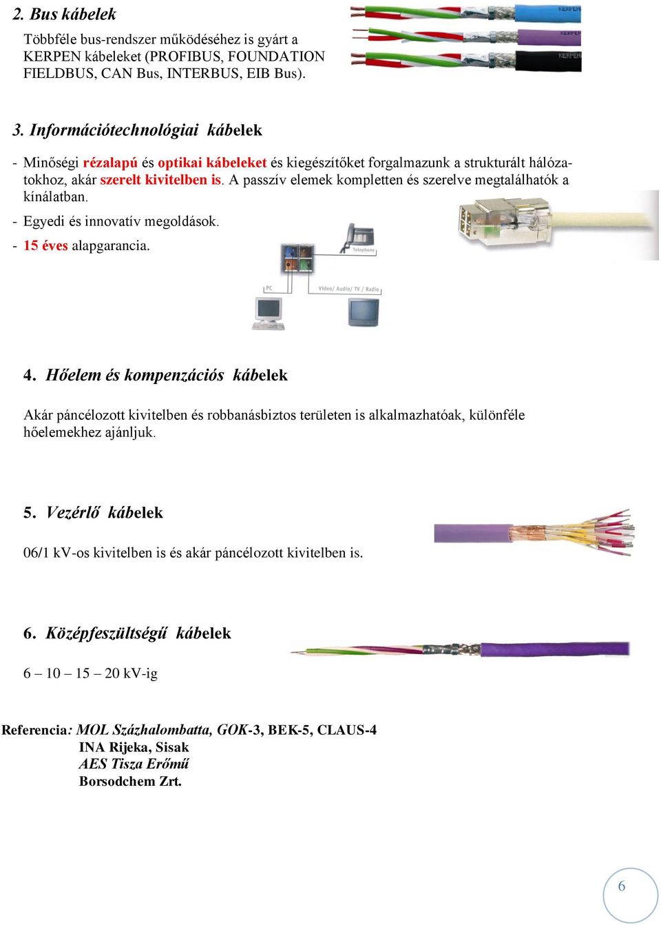 A passzív elemek kompletten és szerelve megtalálhatók a kínálatban. - Egyedi és innovatív megoldások. - 15 éves alapgarancia. 4.