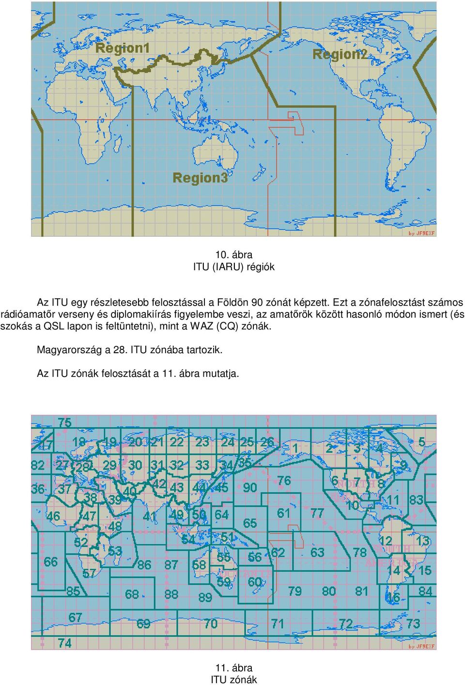 között hasonló módon ismert (és szokás a QSL lapon is feltüntetni), mint a WAZ (CQ) zónák.