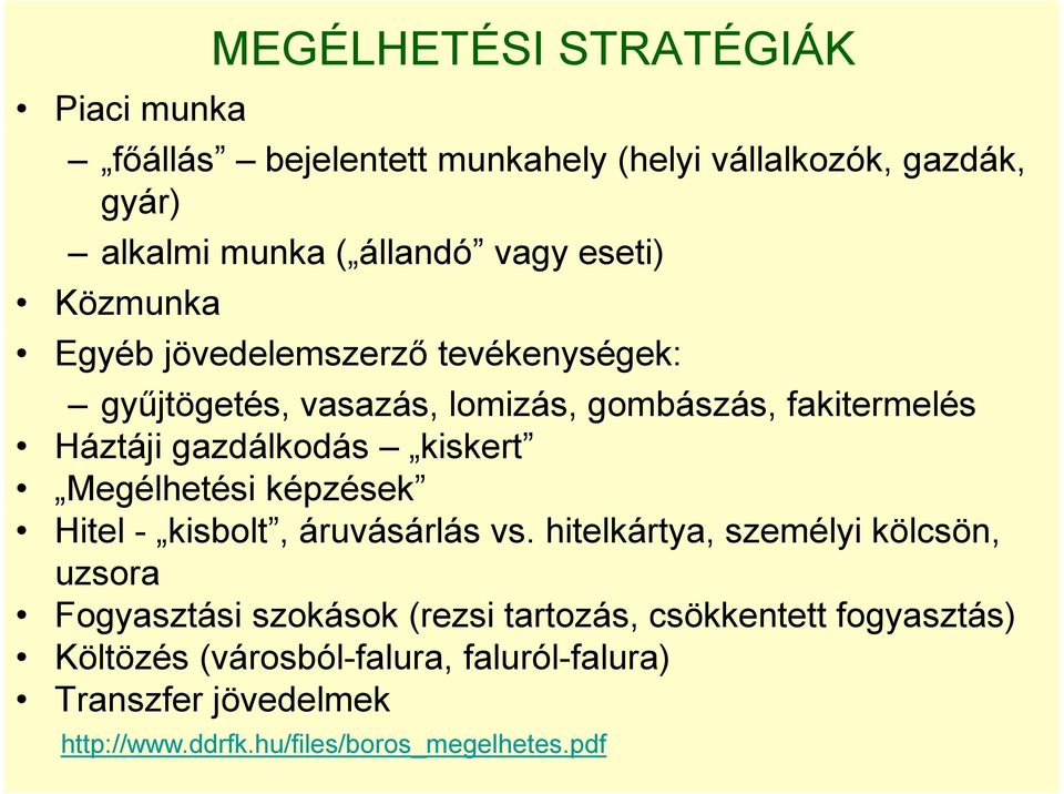 kiskert Megélhetési képzések Hitel - kisbolt, áruvásárlás vs.