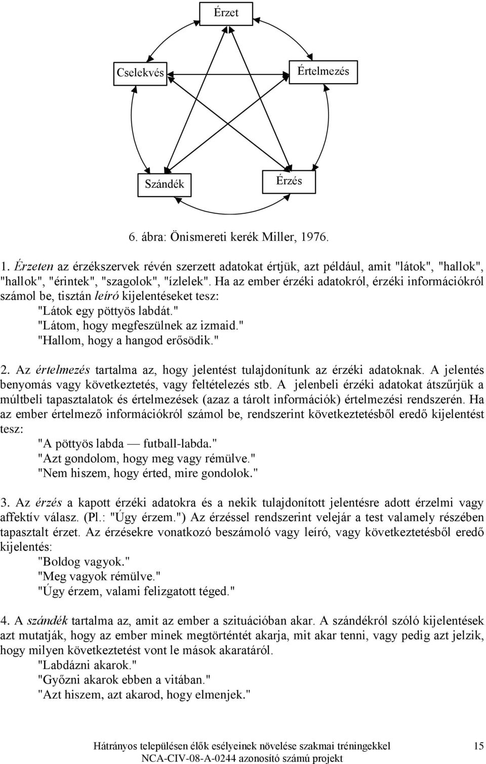 Ha az ember érzéki adatokról, érzéki információkról számol be, tisztán leíró kijelentéseket tesz: "Látok egy pöttyös labdát." "Látom, hogy megfeszülnek az izmaid." "Hallom, hogy a hangod erősödik." 2.