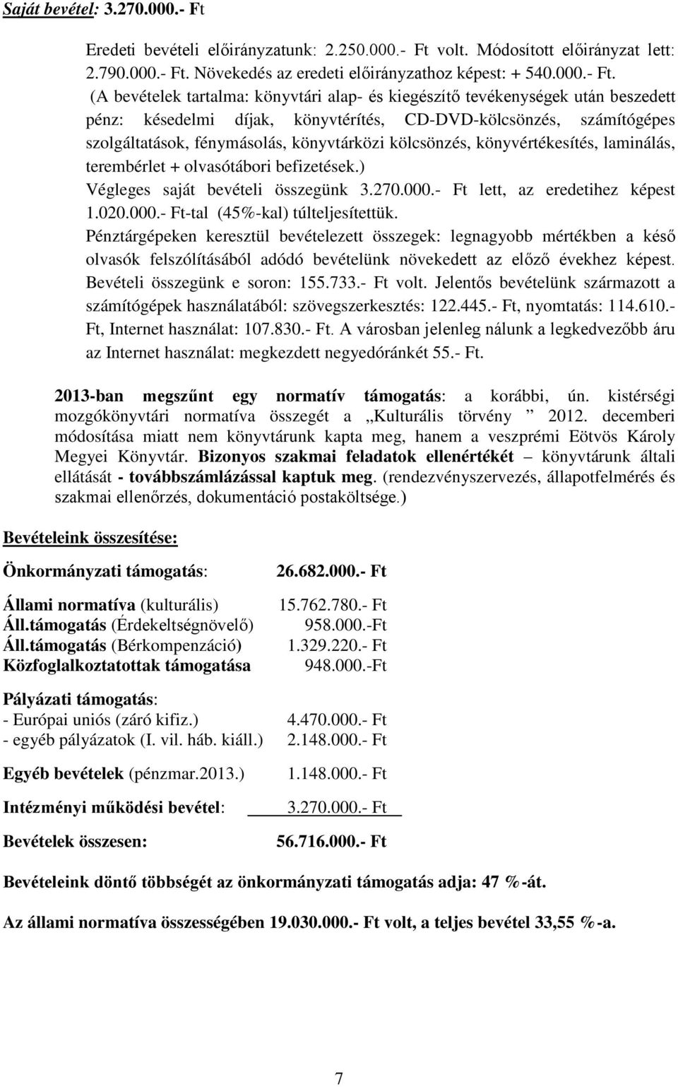 volt. Módosított előirányzat lett: 2.790.000.- Ft.