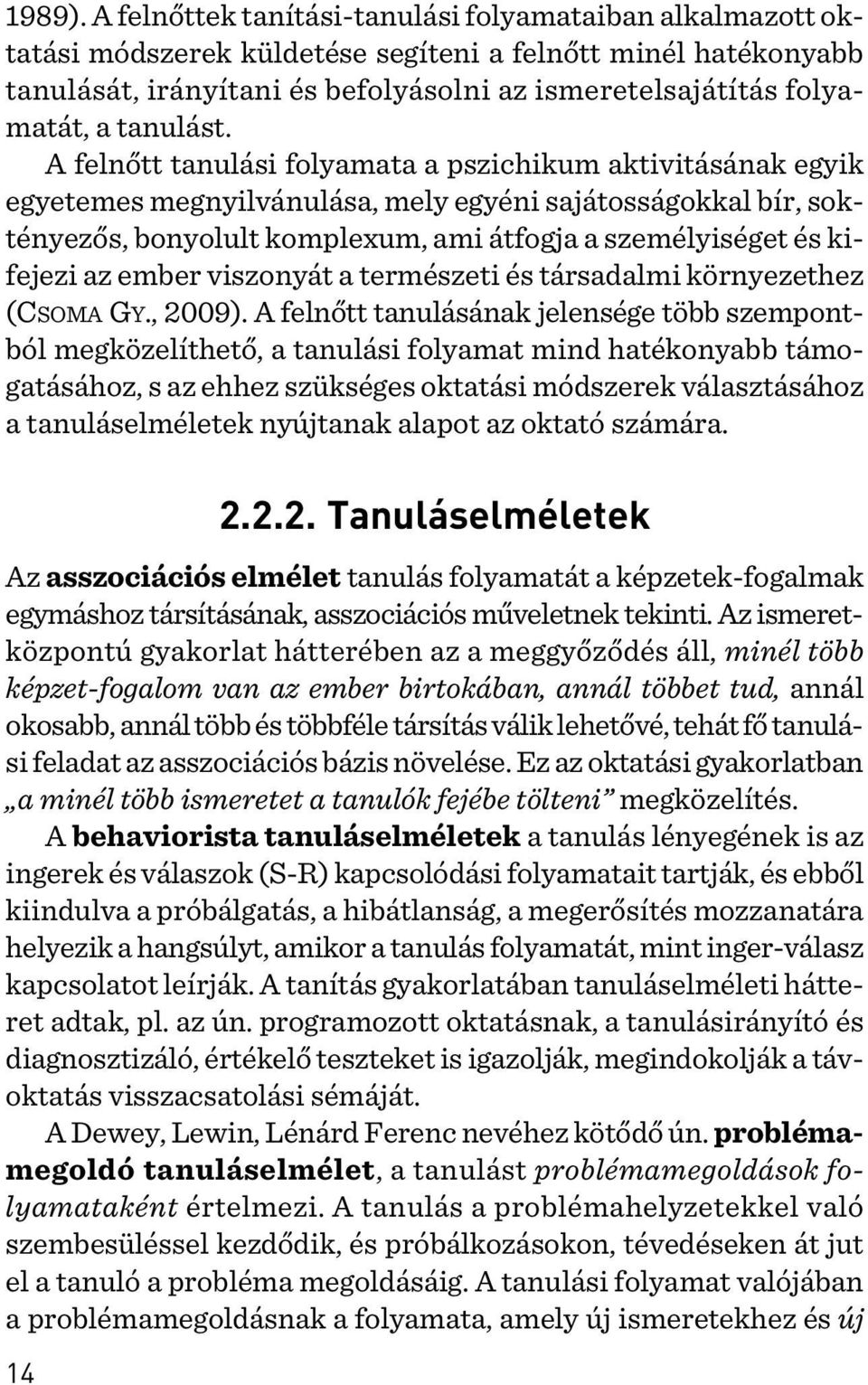 tanulást.