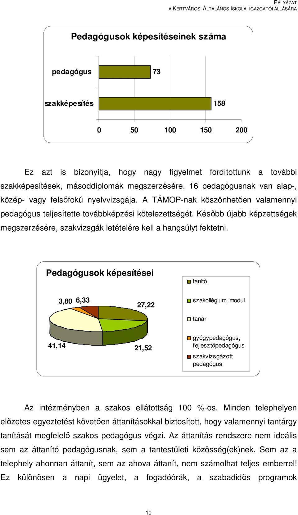 Később újabb képzettségek megszerzésére, szakvizsgák letételére kell a hangsúlyt fektetni.