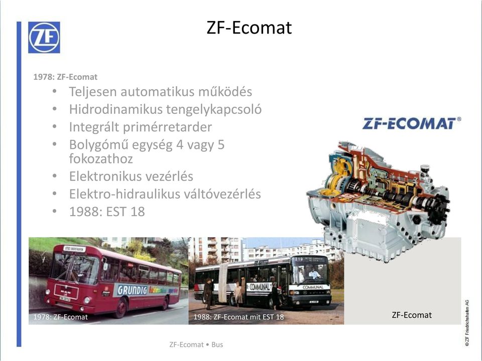 fokozathoz Elektronikus vezérlés Elektro-hidraulikus váltóvezérlés